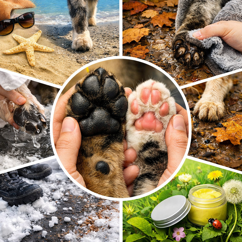 Psie i kocie łapy przez cały rok – jak pielęgnować opuszki niezależnie od pory roku